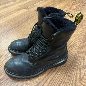 Dr. Martens Black Fur-Lined Women’s Boots